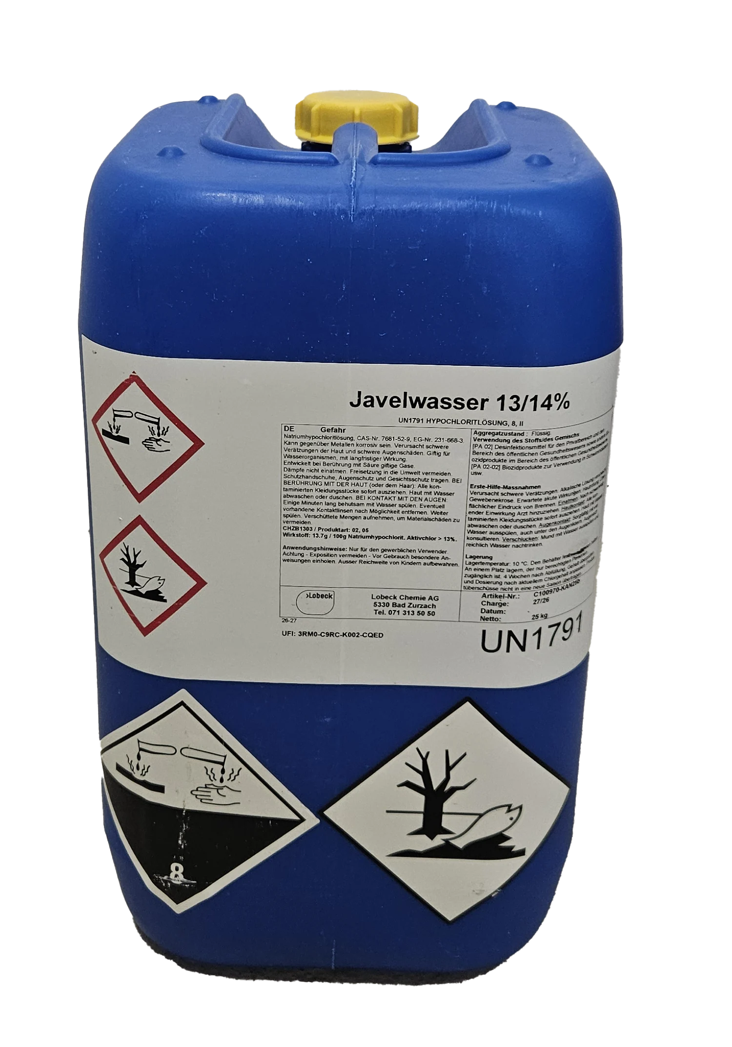 Hypochlorite de sodium / Eau de Javel 13/14%